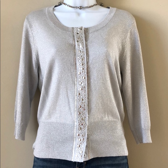 White Black Market Cardigan - Picture 1 of 7